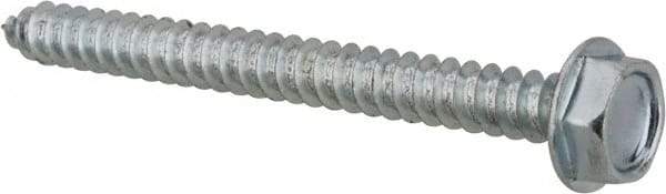 Value Collection - #10 Hex Washer Head Sheet Metal Screw - Steel, 2" Length Under Head, AISI 1016, ASME B18.6.3, ASME B18.6.4 & SAE J933, Grade 1016-1024 - USA Tool & Supply