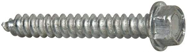 Value Collection - #12 Hex Washer Head Sheet Metal Screw - Steel, 1-1/2" Length Under Head, AISI 1016, ASME B18.6.3, ASME B18.6.4 & SAE J933, Grade 1016-1024 - USA Tool & Supply