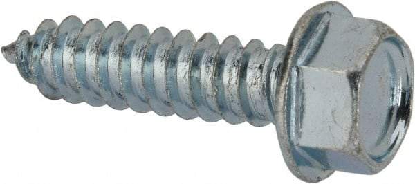 Value Collection - #14 Hex Washer Head Sheet Metal Screw - Steel, 1" Length Under Head, AISI 1016, ASME B18.6.3, ASME B18.6.4 & SAE J933, Grade 1016-1024 - USA Tool & Supply