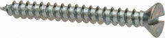 Value Collection - #6 Flat Head Slotted Sheet Metal Screw - Steel, 1-1/4" OAL, AISI 1016, ASME B18.6.3, ASME B18.6.4 & SAE J933, Grade 1016-1024 - USA Tool & Supply