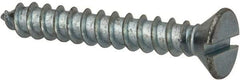 Value Collection - #12 Flat Head Slotted Sheet Metal Screw - Steel, 1-1/2" OAL, AISI 1016, ASME B18.6.3, ASME B18.6.4 & SAE J933, Grade 1016-1024 - USA Tool & Supply