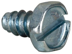 Value Collection - #6 Hex Head Slotted Sheet Metal Screw - Steel, 1/4" Length Under Head, AISI 1016, ASME B18.6.3 & SAE J933, Grade 1016-1024 - USA Tool & Supply