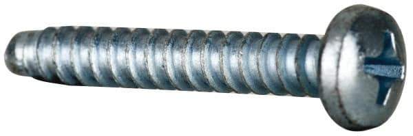 Value Collection - #8 Pan Head Phillips Sheet Metal Screw - Steel, 1" Length Under Head, AISI 1016, ASME B18.6.3, ASME B18.6.4 & SAE J933, Grade 1016-1024 - USA Tool & Supply