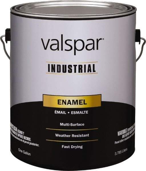 Valspar - 1 Gal Black Gloss Finish Enamel Paint - Interior/Exterior, 400 gL VOC Compliance - USA Tool & Supply