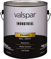 Valspar - 1 Gal Black Gloss Finish Enamel Paint - Interior/Exterior, 400 gL VOC Compliance - USA Tool & Supply