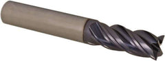 SGS - 3/8", 4 Flute, Single End, Solid Carbide, 0.01" Corner Radius End Mill - 2-1/2" OAL, Right Hand Flute, 7/8" LOC, Right Hand Cut - USA Tool & Supply