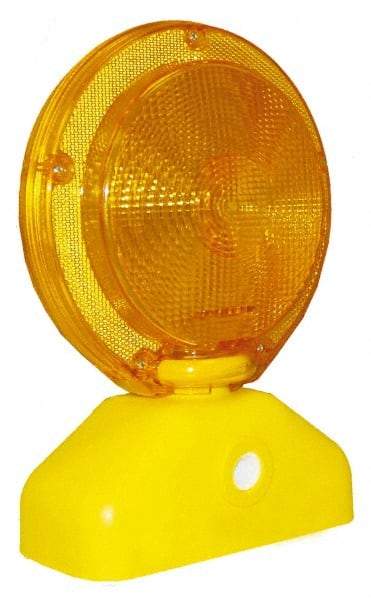 PRO-SAFE - 10-1/2" High Barricade Light - 1.3 Lb, Yellow Case & Amber Lens - USA Tool & Supply