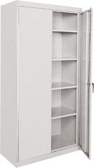 Sandusky Lee - 5 Shelf Locking Storage Cabinet - Steel, 36" Wide x 24" Deep x 72" High, Gray - USA Tool & Supply