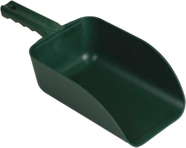 Remco - 82 oz Green Polypropylene & Semi-Ferrous Additive Flat Bottom Scoop - 5.9" Wide x 3.3" Deep Bowl, 15.1" OAL - USA Tool & Supply