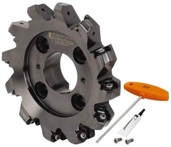 Kennametal - 8" Cut Diam, 2-1/2" Arbor Hole, 8mm Max Depth of Cut, 45° Indexable Chamfer & Angle Face Mill - 12 Inserts, HNPJ 1307... Insert, Right Hand Cut, 12 Flutes, Through Coolant, Series Dodeka Max - USA Tool & Supply