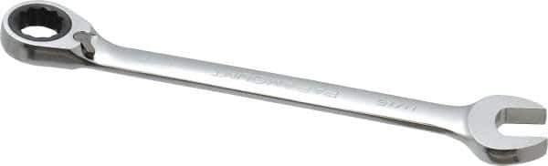 Paramount - 11/16" 12 Point Offset Combination Wrench - 15° Offset Angle, 6-1/2" OAL, Chrome Vanadium Steel, Polished Finish - USA Tool & Supply