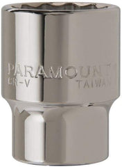 Paramount - 1-1/4", 3/4" Drive, Standard Hand Socket - 12 Points, 2-5/16" OAL - USA Tool & Supply