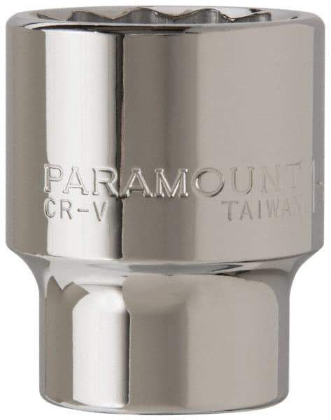 Paramount - 1-3/8", 3/4" Drive, Standard Hand Socket - 12 Points, 2-5/16" OAL - USA Tool & Supply