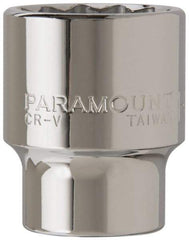 Paramount - 1-3/8", 3/4" Drive, Standard Hand Socket - 12 Points, 2-5/16" OAL - USA Tool & Supply