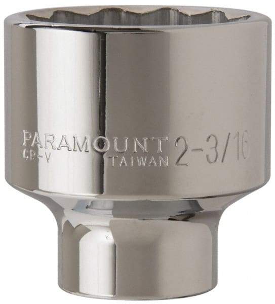 Paramount - 2-3/16", 3/4" Drive, Standard Hand Socket - 12 Points, 3-13/64" OAL - USA Tool & Supply