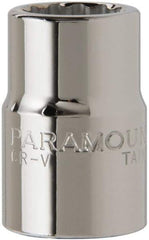 Paramount - 3/4" Drive, Standard Hand Socket - 12 Points, 2" OAL, Steel, Chrome Finish - USA Tool & Supply