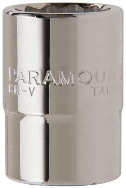 Paramount - 3/4" Drive, Standard Hand Socket - 12 Points, 2-13/64" OAL, Steel, Chrome Finish - USA Tool & Supply