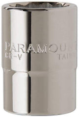 Paramount - 3/4" Drive, Standard Hand Socket - 12 Points, 2-13/64" OAL, Steel, Chrome Finish - USA Tool & Supply