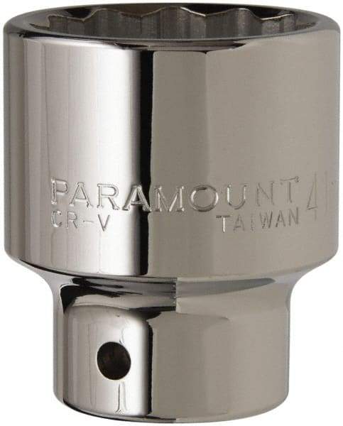 Paramount - 3/4" Drive, Standard Hand Socket - 12 Points, 2-29/32" OAL, Steel, Chrome Finish - USA Tool & Supply