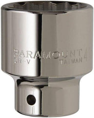 Paramount - 3/4" Drive, Standard Hand Socket - 12 Points, 2-29/32" OAL, Steel, Chrome Finish - USA Tool & Supply