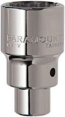 Paramount - 3/4" Drive, Standard Hand Socket - 12 Points, 2-5/8" OAL, Steel, Chrome Finish - USA Tool & Supply