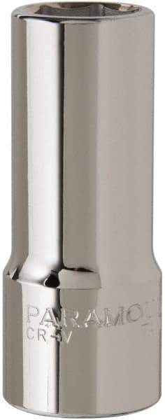 Paramount - 7/8", 3/4" Drive, Deep Hand Socket - 6 Points, 3-1/2" OAL, Steel, Chrome Finish - USA Tool & Supply