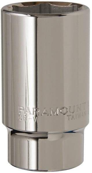 Paramount - 1-7/16", 3/4" Drive, Deep Hand Socket - 6 Points, 3-1/2" OAL, Steel, Chrome Finish - USA Tool & Supply