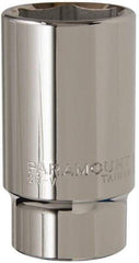 Paramount - 1-7/16", 3/4" Drive, Deep Hand Socket - 6 Points, 3-1/2" OAL, Steel, Chrome Finish - USA Tool & Supply