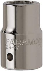 Paramount - 3/4", 3/4" Drive, Standard Hand Socket - 12 Points, 2" OAL, Chrome Finish - USA Tool & Supply