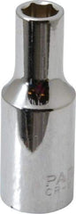 Paramount - 3/8" Drive, Deep Hand Socket - 6 Points, 1-15/16" OAL, Steel, Chrome Finish - USA Tool & Supply