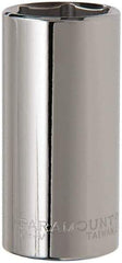 Paramount - 3/8" Drive, Deep Hand Socket - 6 Points, 2-1/2" OAL, Steel, Chrome Finish - USA Tool & Supply