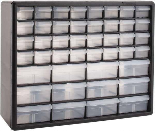 Akro-Mils - 44 Drawer, Small Parts Cabinet - 6-3/8" Deep x 20" Wide x 15-13/16" High - USA Tool & Supply