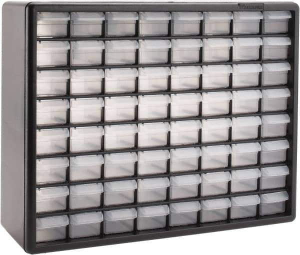 Akro-Mils - 64 Drawer, Small Parts Cabinet - 6-3/8" Deep x 20" Wide x 15-13/16" High - USA Tool & Supply