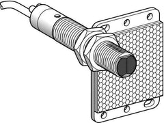 Telemecanique Sensors - Cable Connector, 5m Nominal Distance, Shock and Vibration Resistant, Polarized Retroreflective Photoelectric Sensor - 24 to 240 VAC/VDC, 25 Hz, Brass, 82mm Long x 18mm Wide x 1.8 Inch High - USA Tool & Supply