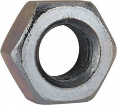 Value Collection - M10x1.25 Metric Fine Steel Right Hand Hex Nut - 17mm Across Flats, 8mm High, Zinc-Plated Finish - USA Tool & Supply