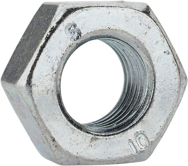 Value Collection - M8x1.00 Metric Fine Steel Right Hand Hex Nut - 13mm Across Flats, 6.5mm High, Zinc-Plated Finish - USA Tool & Supply