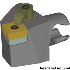 Kennametal - Left Hand Cut, Size KM25, SN.. 120408 & SN.. 432 Insert Compatiblity, External Modular Turning & Profiling Cutting Unit Head - 13mm Ctr to Cutting Edge, 30mm Head Length, Series Kenloc - USA Tool & Supply