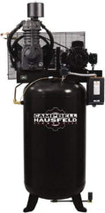 Campbell Hausfeld - 7.5 hp, 80 Gal Stationary Electric Vertical Air Compressor - Three Phase, 175 Max psi, 24.3 CFM, 208-230/460 Volt - USA Tool & Supply