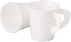 Ability One - 6 oz Paper Hot Cup with Handle - White - USA Tool & Supply