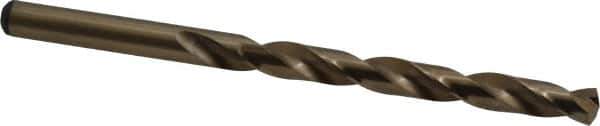 Precision Twist Drill - 0.266" 135° Cobalt Jobber Drill - Oxide/Gold Finish, Right Hand Cut, Spiral Flute, Straight Shank, 4-1/8" OAL, Split Point - USA Tool & Supply