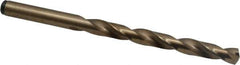 Precision Twist Drill - 0.277" 135° Cobalt Jobber Drill - Oxide/Gold Finish, Right Hand Cut, Spiral Flute, Straight Shank, 4-1/8" OAL, Split Point - USA Tool & Supply