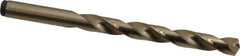 Precision Twist Drill - 0.377" 135° Cobalt Jobber Drill - Oxide/Gold Finish, Right Hand Cut, Spiral Flute, Straight Shank, 5" OAL, Split Point - USA Tool & Supply