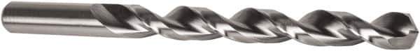 Precision Twist Drill - #10 135° High Speed Steel Jobber Drill - Bright Finish, Right Hand Cut, Parabolic Flute, Straight Shank, 3-5/8" OAL, Split Point - USA Tool & Supply