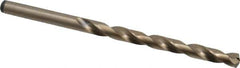 Precision Twist Drill - #2 135° Cobalt Jobber Drill - Oxide/Gold Finish, Right Hand Cut, Spiral Flute, Straight Shank, 3-7/8" OAL, Split Point - USA Tool & Supply