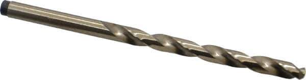 Precision Twist Drill - #3 135° Cobalt Jobber Drill - Oxide/Gold Finish, Right Hand Cut, Spiral Flute, Straight Shank, 3-3/4" OAL, Split Point - USA Tool & Supply