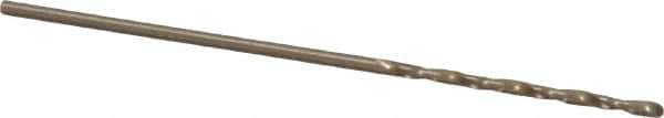 Precision Twist Drill - #65 135° Cobalt Jobber Drill - Oxide/Gold Finish, Right Hand Cut, Spiral Flute, Straight Shank, 1-1/2" OAL, Split Point - USA Tool & Supply