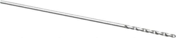 Precision Twist Drill - #75 118° High Speed Steel Jobber Drill - Bright Finish, Right Hand Cut, Spiral Flute, Straight Shank, 1" OAL, Standard Point - USA Tool & Supply