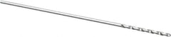 Precision Twist Drill - #75 118° High Speed Steel Jobber Drill - Bright Finish, Right Hand Cut, Spiral Flute, Straight Shank, 1" OAL, Standard Point - USA Tool & Supply