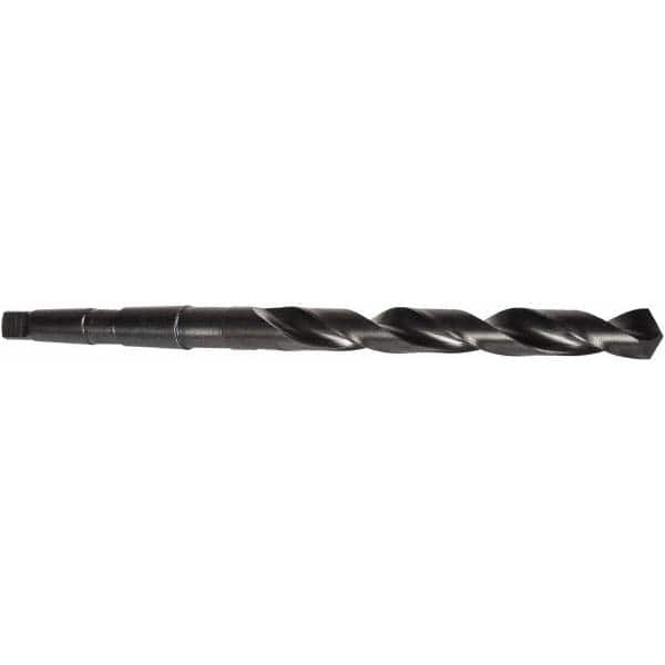 Precision Twist Drill - 1-5/64", 4MT 118° Point High Speed Steel Taper Shank Drill Bit - USA Tool & Supply