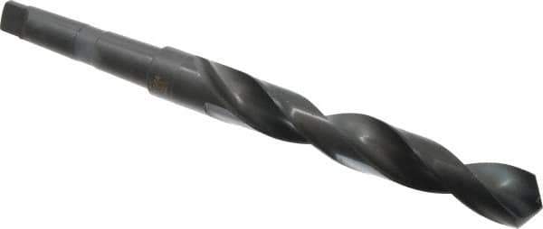 Precision Twist Drill - 1-9/64", 3MT 118° Point High Speed Steel Taper Shank Drill Bit - Oxide Finish, 7-1/4" Flute Length, 11-7/8" OAL, Spiral Flute, Series S209 - USA Tool & Supply